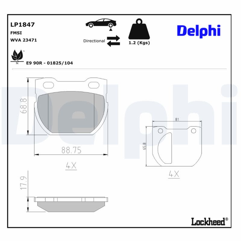 Комплект гальмівних колодок задн , LAND ROVER DEFENDER 2.2D-3.9 08.90-02.16 фото 6