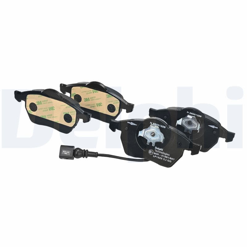 Комплект гальмівних колодок передн , AUDI A3, A4 B5, TT, SEAT IBIZA III, LEON, TOLEDO II, SKODA OCTAVIA I, VW BORA, BORA I, GOLF III, GOLF IV, NEW BEETLE, PASSAT B3/B4 1.4-3.2 10.91-12.14 фото 2