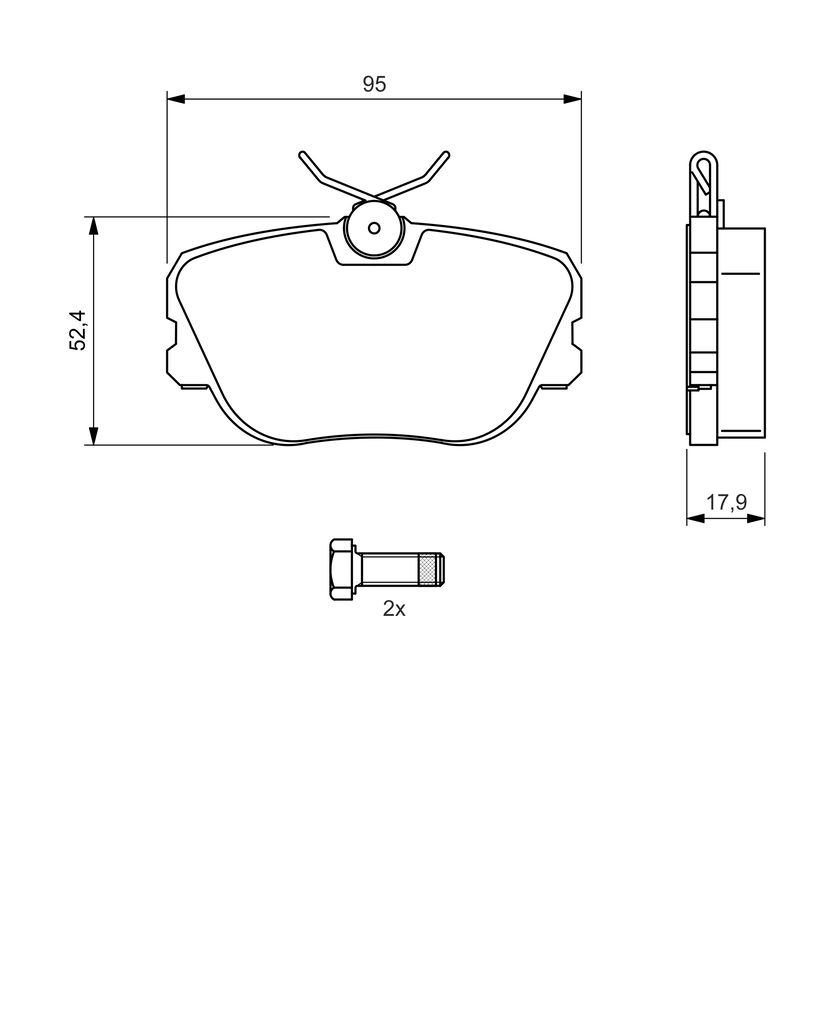 Колодки гальмівні дискові MB W201 84-93, SAAB 9000 93-98 BOSCH (0 986 494 058) Bosch фото 7