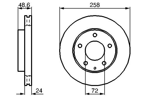 Диск гальмівний передн лів/прав MAZDA 626 IV, 626 V, MX-6, PREMACY, XEDOS 6 1.6-2.5 08.91-03.05 фото 7