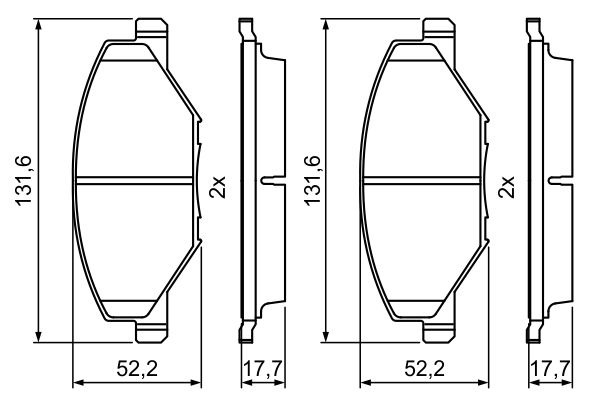 Колодки гальмівні дискові VW POLO V ЛІФТБЕК (602, 604, 612, 614) 1.6 2009.05- BOSCH (0 986 495 390) Bosch фото 7
