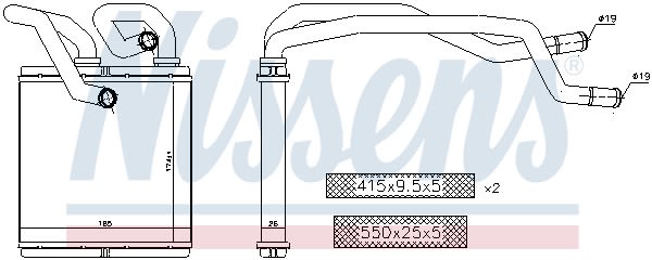 Радіатор пічки NISSAN QASHQAI (J10) (07-) 1.5 DCI (+) (A/C КЛІМАТ) NISSENS (72216) Nissens фото 10