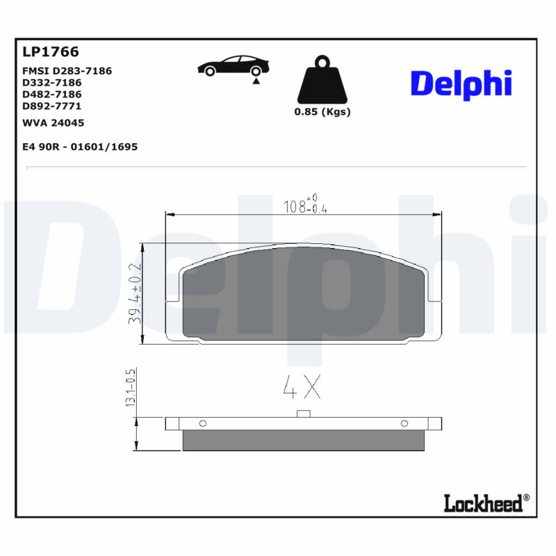 Комплект гальмівних колодок задн , MAZDA 323 F V, 323 F VI, 6, MITSUBISHI GALANT IV 1.8-2.5 09.80-07.13 фото 6
