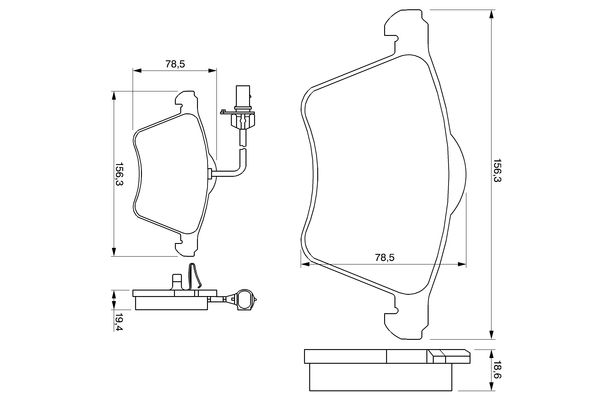 Колодки гальмівні дискові VW SHARAN (7M8, 7M9, 7M6) 1.9 1995.05-2010.03 BOSCH (0 986 424 780) Bosch фото 7