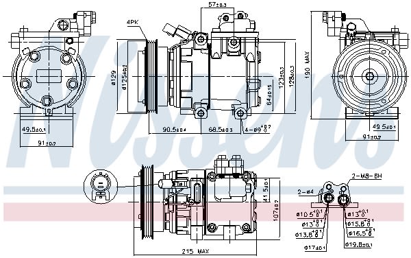 Компресор кондиціонера HYUNDAI ELANTRA (00-) 1.6 I 16V (+) NISSENS (89085) Nissens фото 11