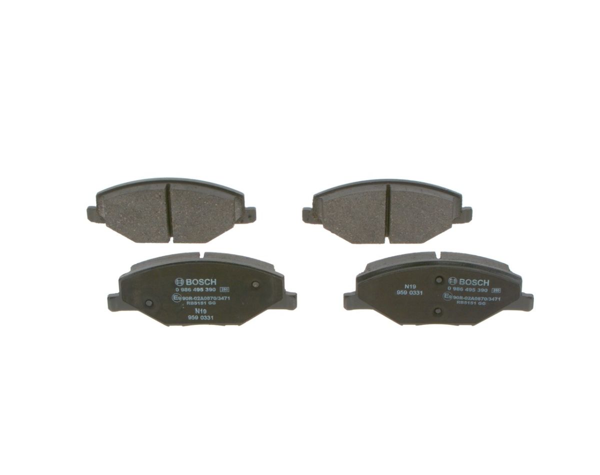 Колодки гальмівні дискові VW POLO V ЛІФТБЕК (602, 604, 612, 614) 1.6 2009.05- BOSCH (0 986 495 390) Bosch фото 3