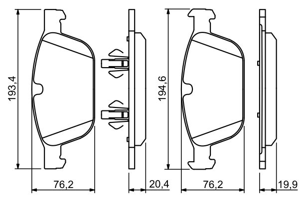 Колодки гальмівні дискові VOLVO XC60 I ДЖИП (156) 2.4 2008.05-2017.12 BOSCH (0 986 494 305) Bosch фото 8