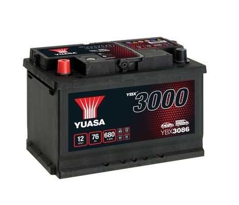 Акумулятор YUASA 12В 76Агод./680А YBX3000 SMF (L+ стандартні клеми) 278x175x190 (пусковий) фото 4