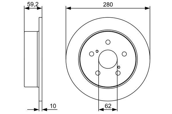Диск гальмівний TOYOTA AVENSIS УНІВЕРСАЛ (_T25_) 2.2 2003.04-2008.11 BOSCH (0 986 479 520) Bosch фото 9