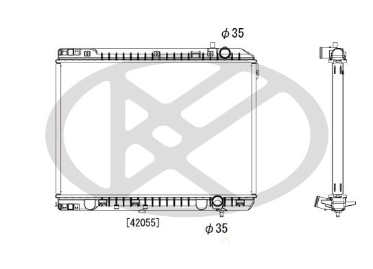 Радіатор двигуна KIA CARNIVAL I, CARNIVAL II, CARNIVAL III 2.2D/2.9D 08.99-06.15 фото 3