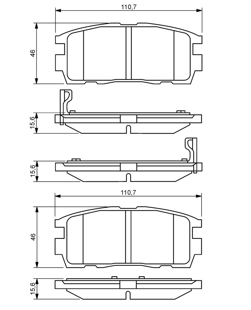Колодки гальмівні дискові CHEVROLET CAPTIVA (C100, C140) 2.4 2006.06- BOSCH (0 986 494 251) Bosch фото 6