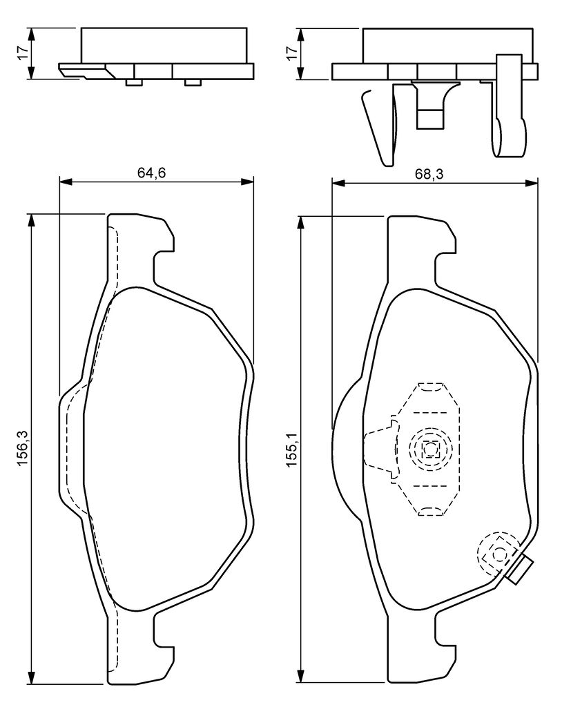 Колодки гальмівні дискові HONDA ACCORD VII (CL, CN) 2.4 2003.01-2012.09 BOSCH (0 986 494 135) Bosch фото 6