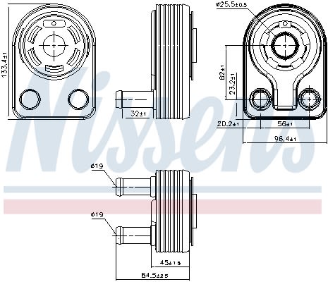 Радіатор масляний FORD FIESTA VI (CCN) (12-) 1.0 ECOBOOST|FORD FOCUS III (CB8, CEW) NISSENS (90971) Nissens фото 9