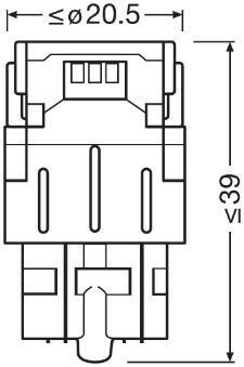 LED лампочка (упаковка-блістер 2шт) P21/5W 12В 1,75Вт W3X16Q без гомологічного сертифікату LEDriving SL, червона фото 3