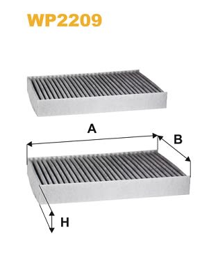Фільтр салону BMW 5 (G30/F90)/7 (G11/G12) 15- (вугільний) (к-кт 2 шт.) WIX Filters фото 9