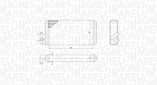 Радіатор пічки AUDI 100 C1, 100 C2, 100 C3, 100 C4, 200 C2, 200 C3, 80 B4, A6 C4, A6 C5, A8 D2, V8 1.6-4.2 09.71-01.05 фото 2