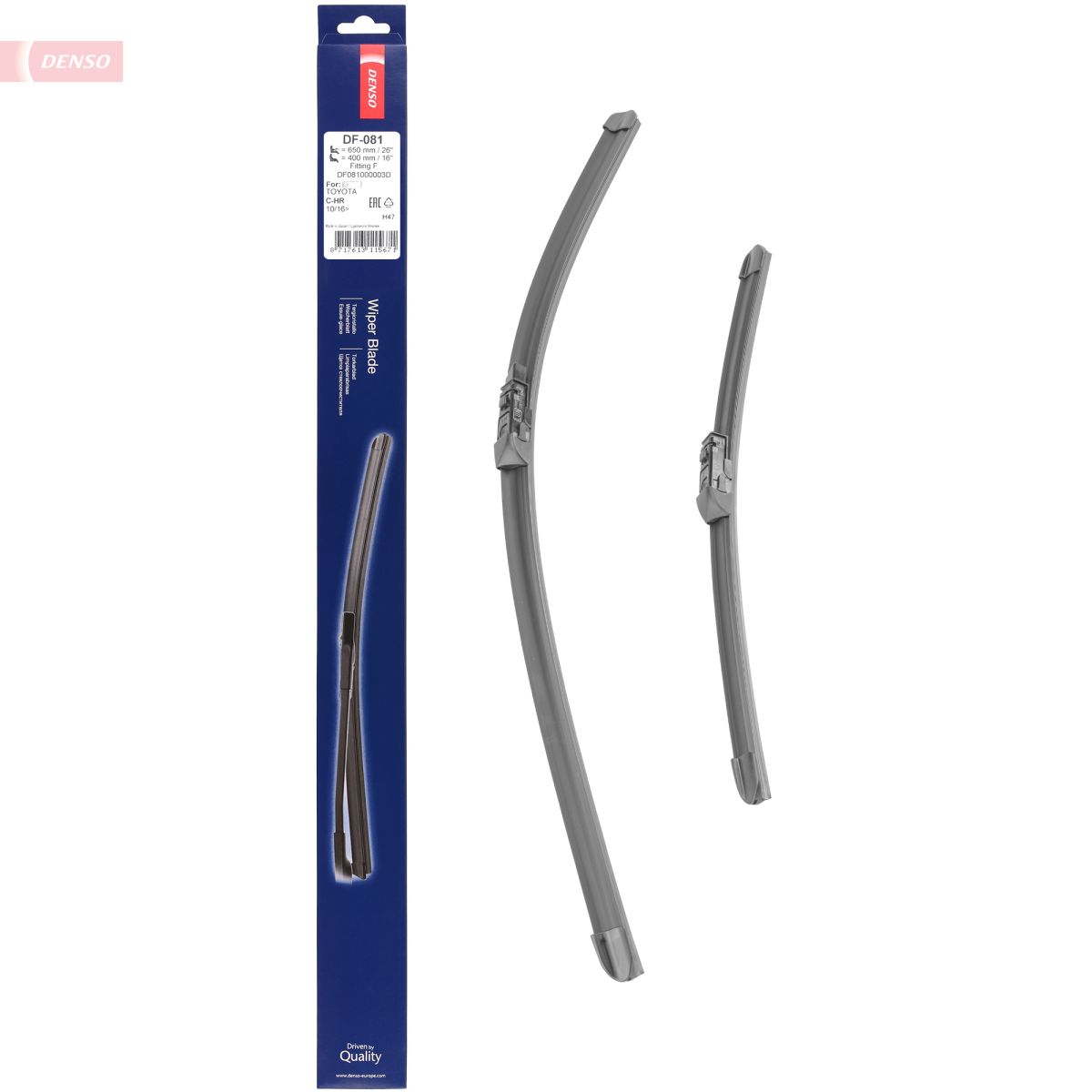 Щітка склоочисника К-Т БЕЗКАРКАСНИЙ 650/400 MM/LHD/TOYOTA C-HR (16-) 10/16- DENSO (DF-081) Denso фото 5