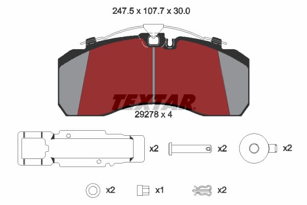 Комплект гальмівних колодок задн/передн KNORR SB/SN7 IVECO EUROCARGO I-III, EUROSTAR, EUROTECH MH, EUROTECH MP, EUROTECH MT, EUROTRAKKER, S-WAY, STRALIS I 8210.42K(TCA)-OSC11.03 01.92- фото 3