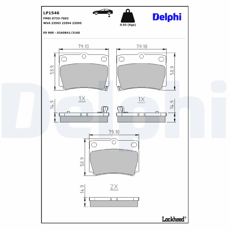 Комплект гальмівних колодок задн , MITSUBISHI L400, PAJERO CLASSIC, PAJERO II, PAJERO SPORT I, PAJERO SPORT II, PAJERO SPORT III, SIGMA 2.4-3.5 12.90- фото 4