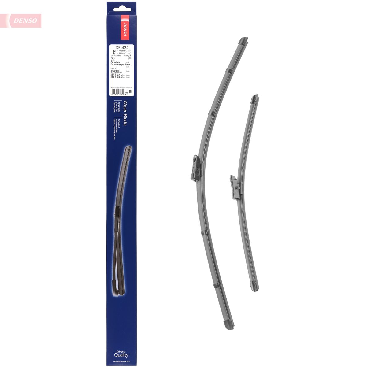 Щітка склоочисника К-Т БЕЗКАРКАСНИЙ / 700/450 MM / LHD / AUDI Q4 SPORTBACK (F4N) 06/ DENSO (DF-434) Denso фото 6