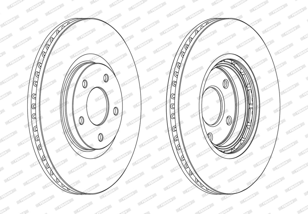 Диск гальмівний З ПОКРИТТЯМ NISSAN QASHQAI / QASHQAI +2 I (J10, NJ10, JJ10E) 2.0 FERODO (DDF1724C) Ferodo фото 4