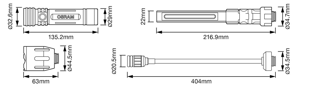 Ліхтар акумуляторний LEDINSPECT® 3-IN-1 INSPECTION LIGHT KIT / LED 5V 10W 6000К 160/45 OSRAM (LEDIL417) osram фото 5