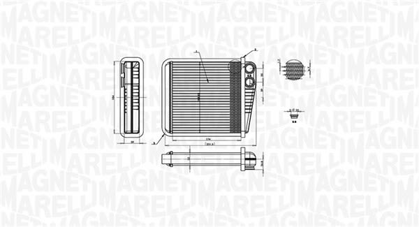 Радіатор пічки AUDI A3, Q3, TT, SEAT ALHAMBRA, ALTEA, ALTEA XL, LEON, TOLEDO III, SKODA OCTAVIA II, SUPERB II, YETI, VW BEETLE, CADDY ALLTRACK IV, CADDY III, CADDY IV, CC B7 1.0-3.6 02.03-12.22 фото 2