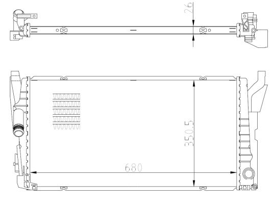Радиатор охлаждения BMW 2 (F45/F46) 14-/X1 (F48) 1.5i (B38) 15- фото 12