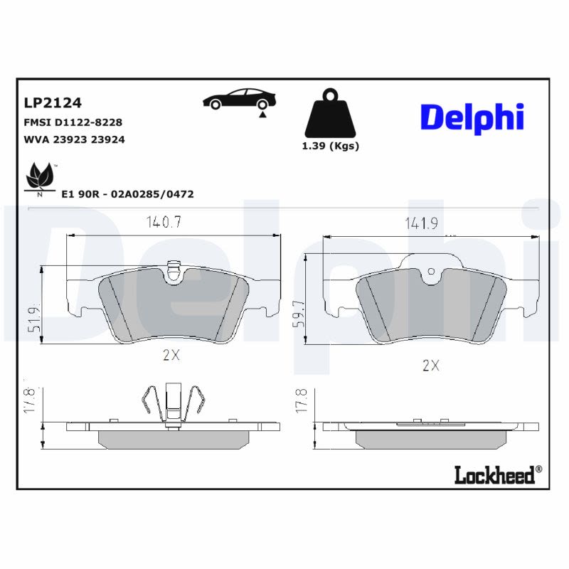 Комплект гальмівних колодок задн , MERCEDES G (W463), GL (X164), M (W164), M (W166), R (W251, V251) 3.0-6.3 02.05-04.18 фото 4