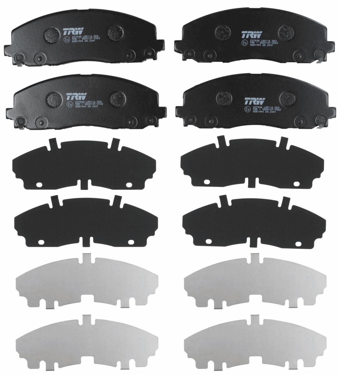 Комплект гальмівних колодок передн , CHRYSLER GRAND VOYAGER V, PACIFICA, TOWN & COUNTRY, VOYAGER V, DODGE GRAND, JOURNEY, FIAT FREEMONT, LANCIA VOYAGER, VW ROUTAN 2.0D-3.8 10.07- фото 4