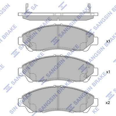 Колодки гальмівні дискові ACURA MDX (YD2) 3.7 AWD 2006.10-2013.04 HI-Q (SP1452) HI-Q фото 4