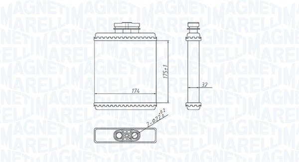Радіатор пічки AUDI A1, SEAT CORDOBA, IBIZA III, IBIZA IV, IBIZA IV SC, IBIZA IV ST, TOLEDO IV, SKODA FABIA I, FABIA I PRAKTIK, FABIA II, FABIA II PRAKTIK, RAPID, ROOMSTER 1.0-2.0D 08.99-05.22