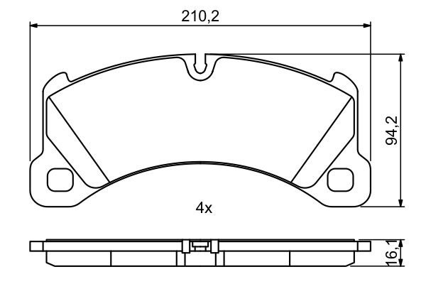 Колодки тормозные (передние) Porsche Cayenne 02-/Macan 14-/Panamera 10-16/VW Touareg 02- фото 12