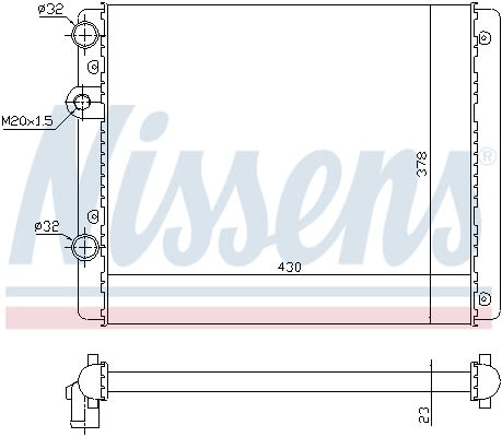 Радіатор охолоджування VW POLO 1,1-1,3 94- NISSENS (652341) Nissens фото 9