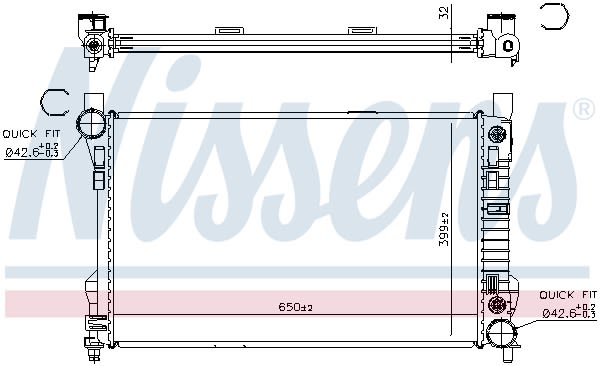 Радіатор охолоджування MERCEDES W203 00- NISSENS (62786A) Nissens фото 9
