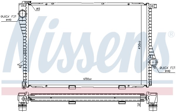Радіатор охолоджування BMW 7-SERIE E38 98- NISSENS (60648A) Nissens фото 10