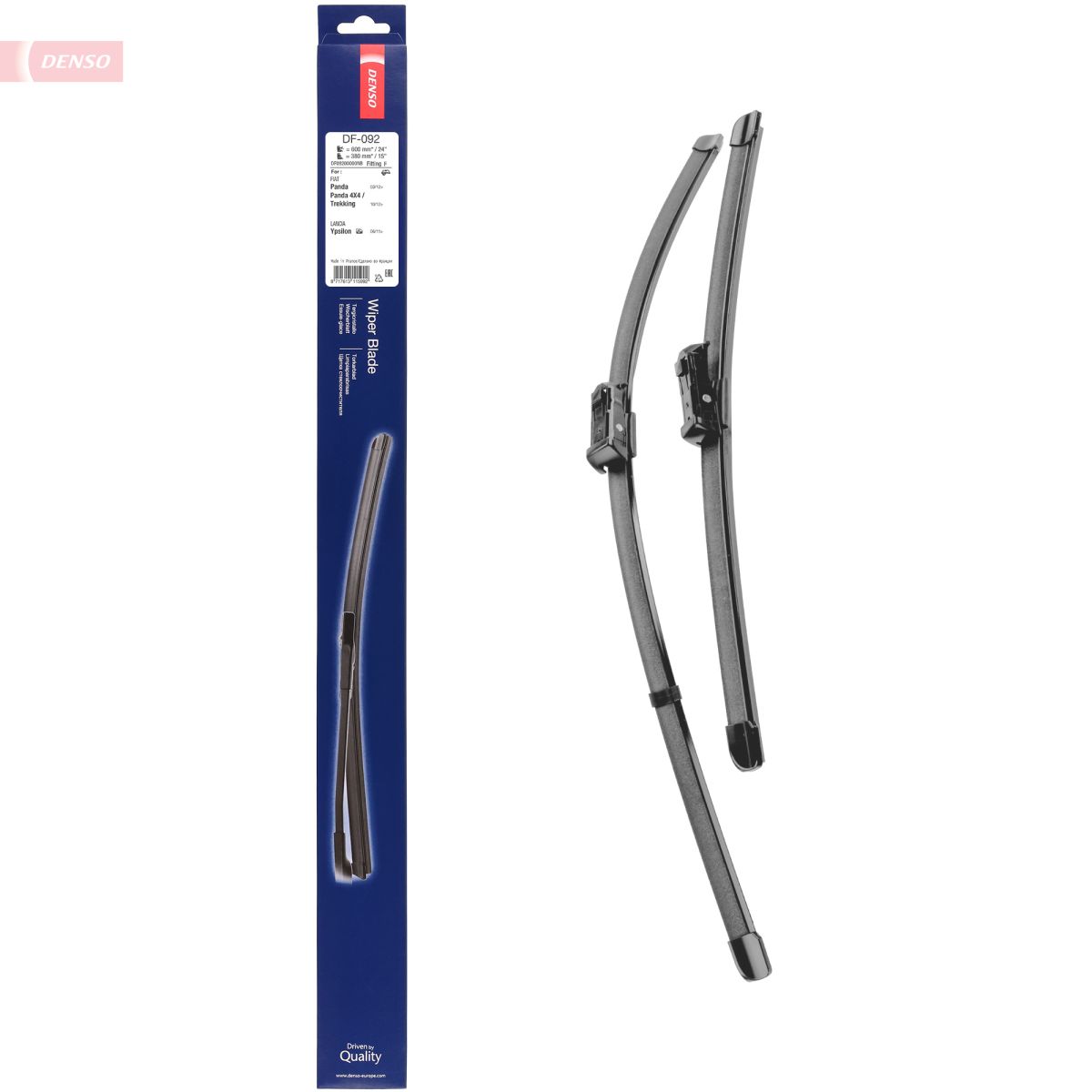 Щітка склоочисника К-Т БЕЗКАРКАСНИЙ / 600/380 MM / LHD / FIAT LANCIA PANDA YPSILON 2 DENSO (DF-092) Denso фото 6