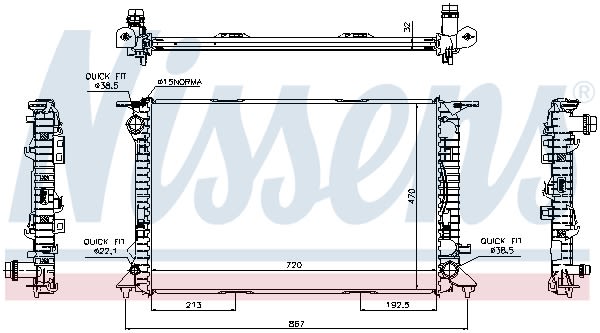 Радіатор охолоджування AUDI A4 2.0-3.0D - 3.2I 07- NISSENS (60317) Nissens фото 9
