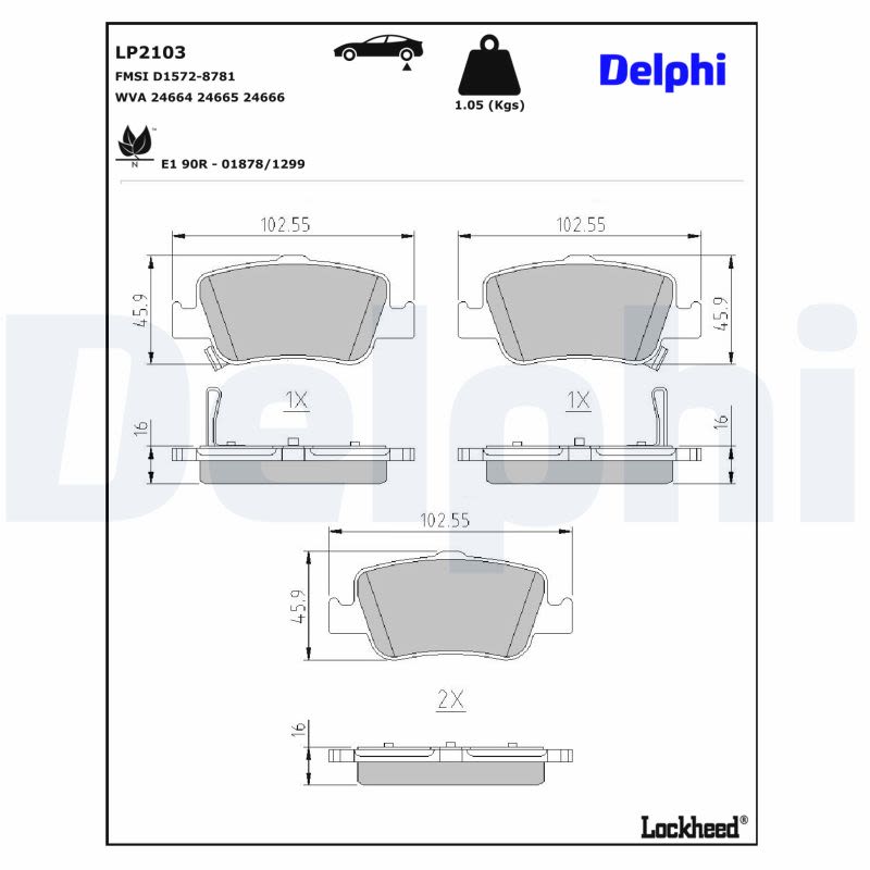 Комплект гальмівних колодок задн , TOYOTA AURIS, COROLLA, VERSO 1.2-2.2D 10.06-08.19 фото 7