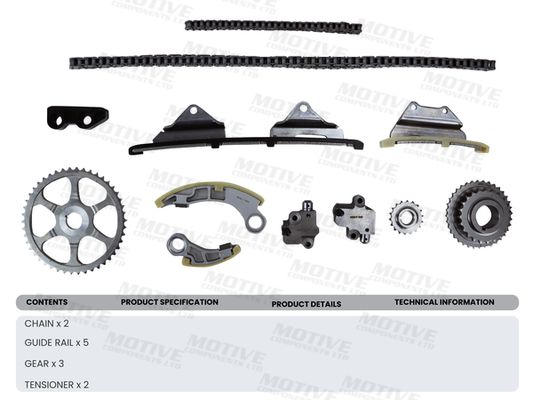 Комплект ГРМ (ланцюг + шестерня) HONDA ACCORD VII, CIVIC VIII, CR-V II, CR-V III, FR-V 2.2D 01.04-06.12 фото 6