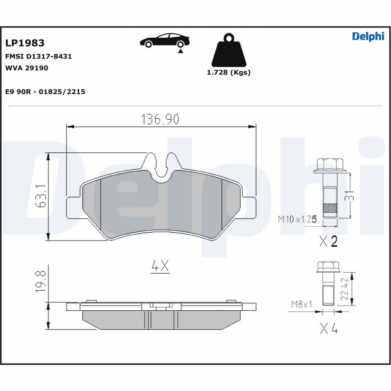 Комплект гальмівних колодок задн , MERCEDES SPRINTER 3,5-T (B906), SPRINTER 3-T (B906), SPRINTER 4,6-T (B906), SPRINTER 5-T (B906), VW CRAFTER 30-35, CRAFTER 30-50 1.8-3.5 04.06-12.19 фото 7