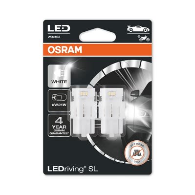 LED лампочка (упаковка-блістер 2шт) LED 12В 2Вт W3X16D без гомологічного сертифікату LEDriving SL, Білий 6000K