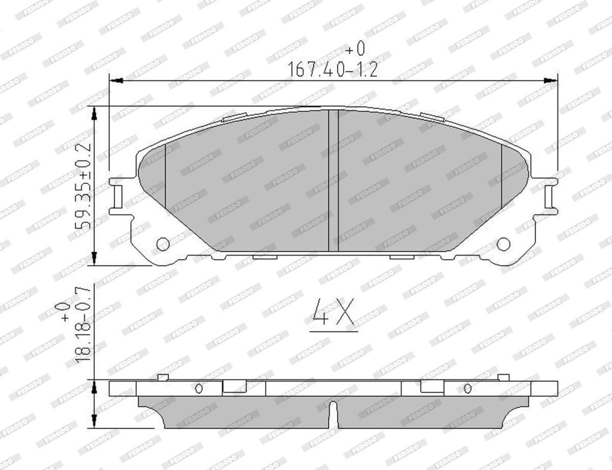 Комплект гальмівних колодок передн , LEXUS ES, NX, NX II, RX, TOYOTA ALPHARD / VELLFIRE, CAMRY, HIGHLANDER, HIGHLANDER / KLUGER, RAV 4 III, RAV 4 IV, RAV 4 V, SIENNA 2.0-3.5H 05.07- фото 3