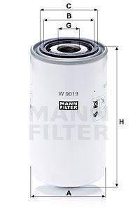 Filtr oleju MANN-FILTER W 9019