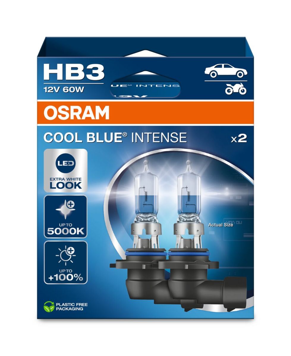 Автолампа галогенова 60W HB3 12V 60W 5000K P20D / COOL BLUE INTENSE NEXT GEN - НА 100% БІЛ OSRAM (9005CBN-2HB) osram фото 5