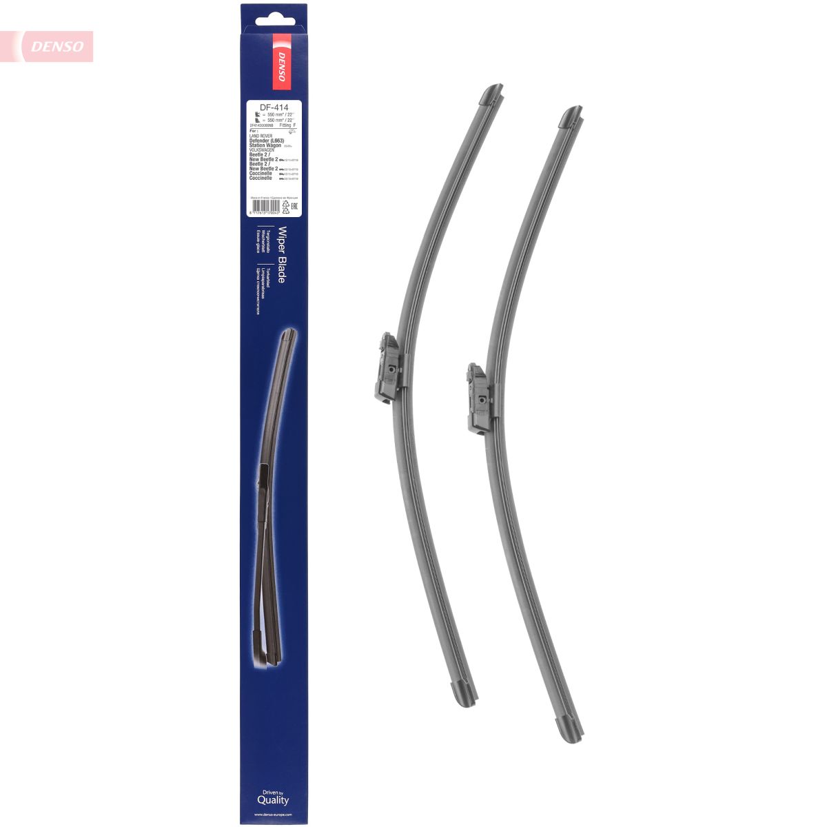 Щітка склоочисника К-Т БЕЗКАРКАСНИЙ / 550/550 MM / LHD / LAND ROVER DEFENDER (19-) 0 DENSO (DF-414) Denso фото 6