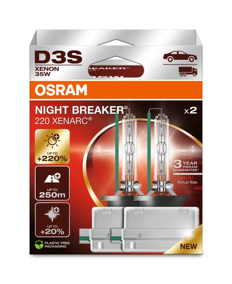 Автолампа ксенонова D3S 42V 35W 4400K PK32D-5 / XENARC® NIGHT BREAKER® 220 - НА 220% OSRAM (66340XN2-2HB) osram фото 5