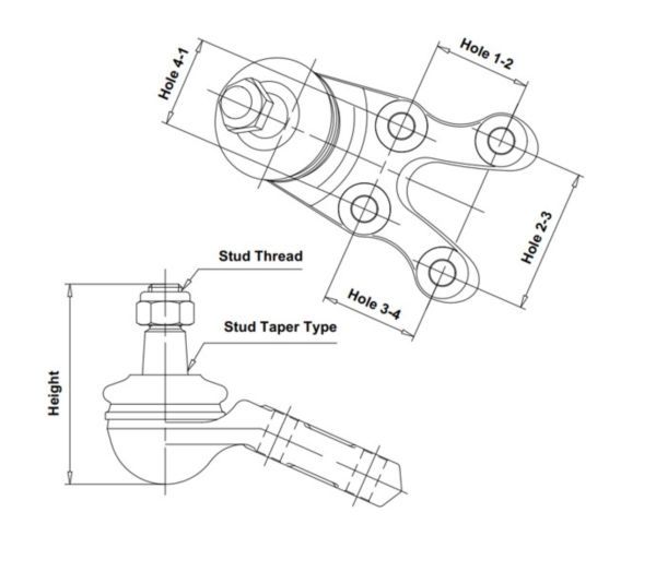Опора кульова MITSUBISHI PAJERO L300 L200 4WD 86- LOW R L CTR (CB0178) CTR фото 10
