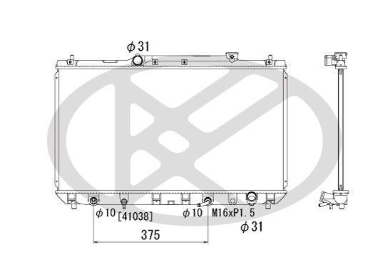 Радіатор двигуна (акпп) LEXUS ES, TOYOTA CAMRY 2.2/3.0 08.96-10.06 фото 3