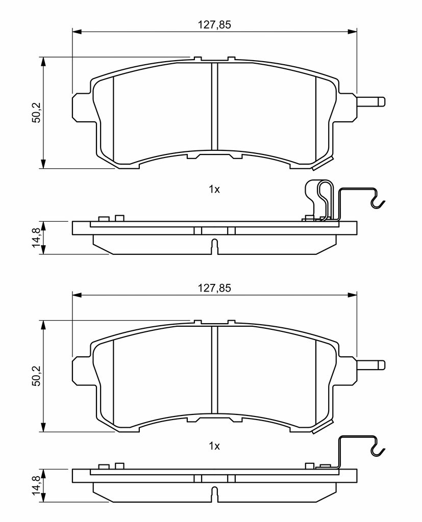 Колодки гальмівні дискові NISSAN PATROL VI (Y62) 5.6 2010.04- BOSCH (0986494778) Bosch фото 9